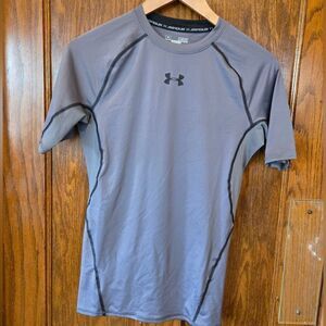 Under Armour Steel Gray Compression Performance Tee Size Medium